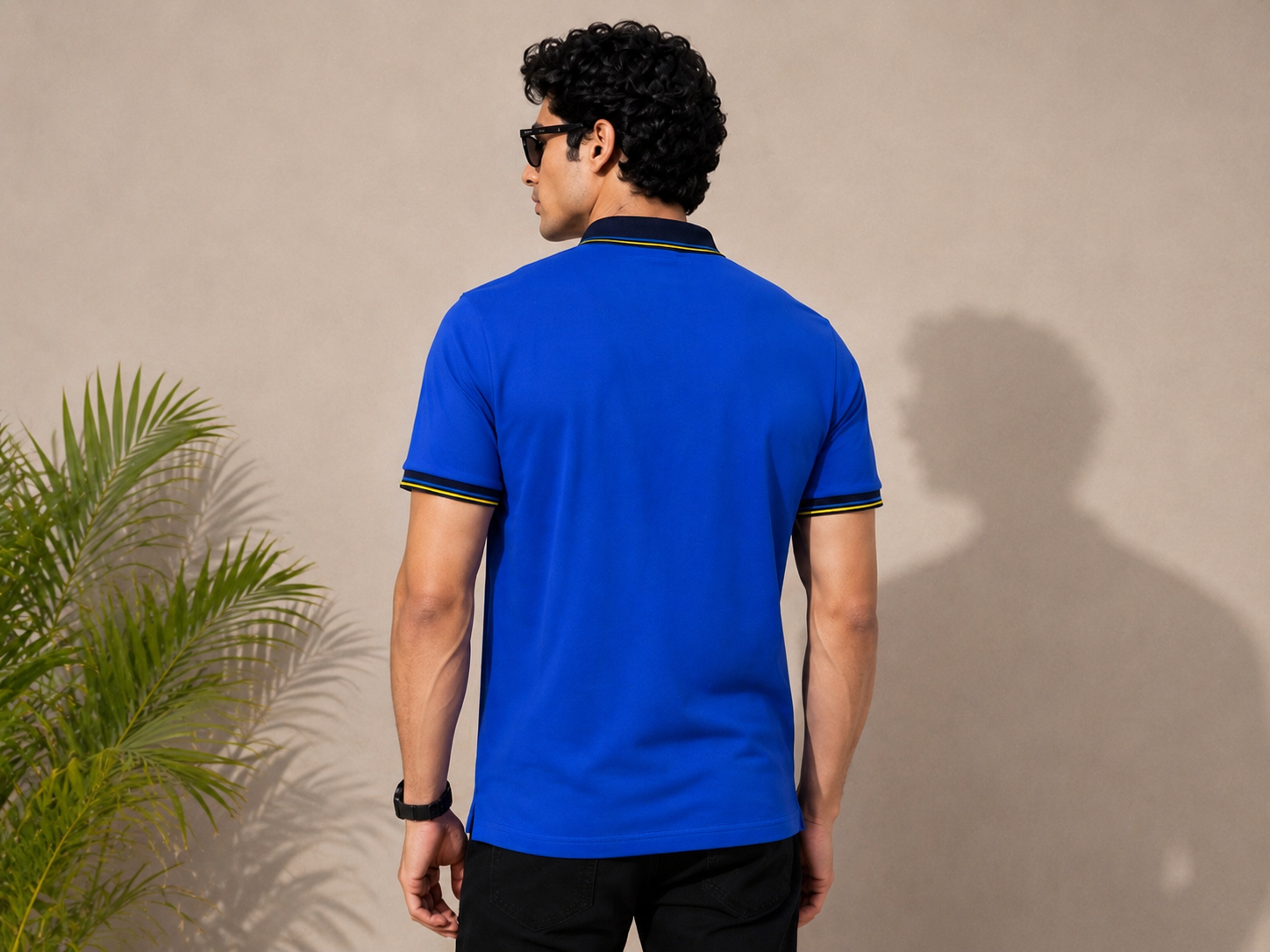 Sky Blue Contrast Polo Shirt