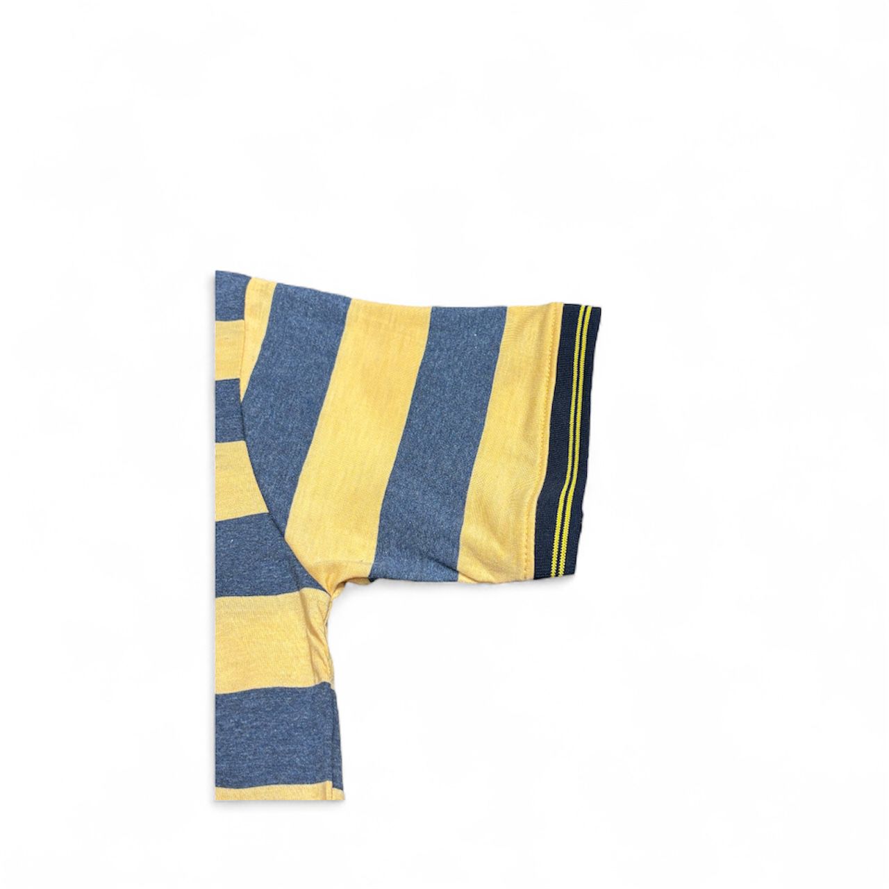 Yellow & Navy Striped Polo Shirt