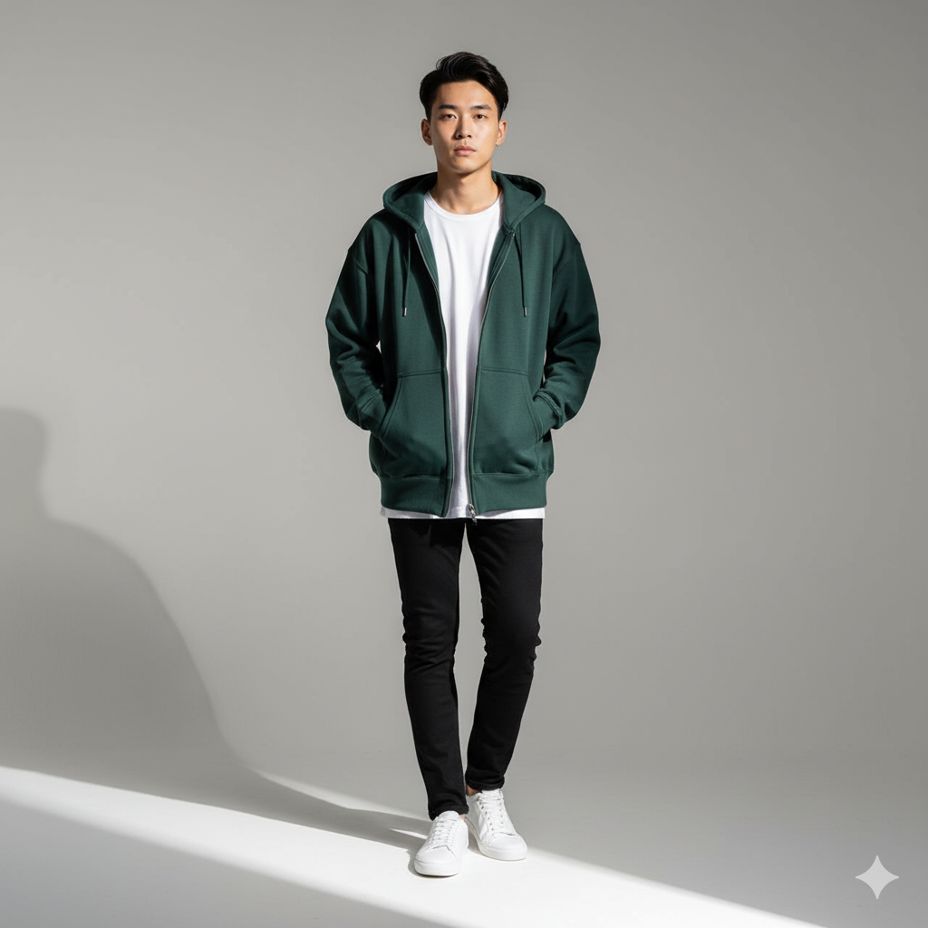 Over Sized Zip Hoodies