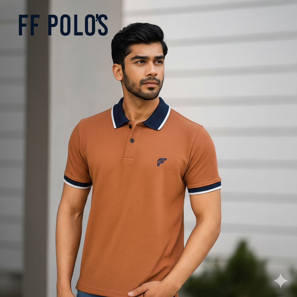 Classic Camel Contrast Polo Shirt
