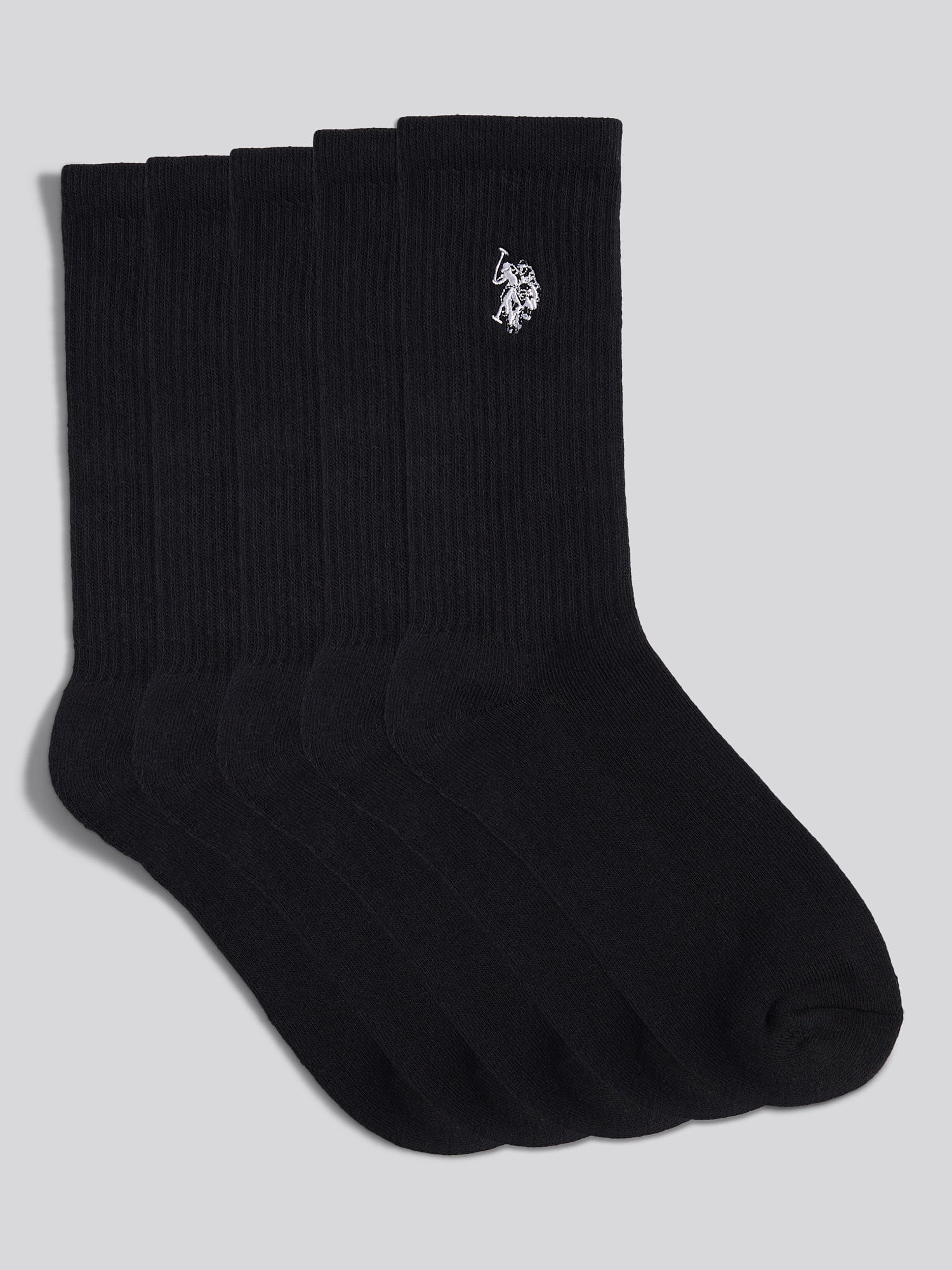 Mens 3 Pack Classic Sport Socks in Black Bright White